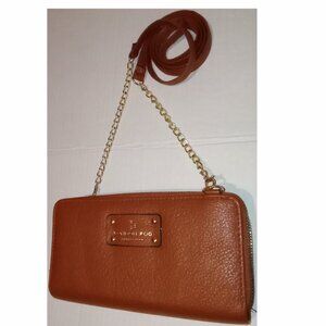 London Fog Collection w/ Shoulder Strap Zip Around Wallet Logo